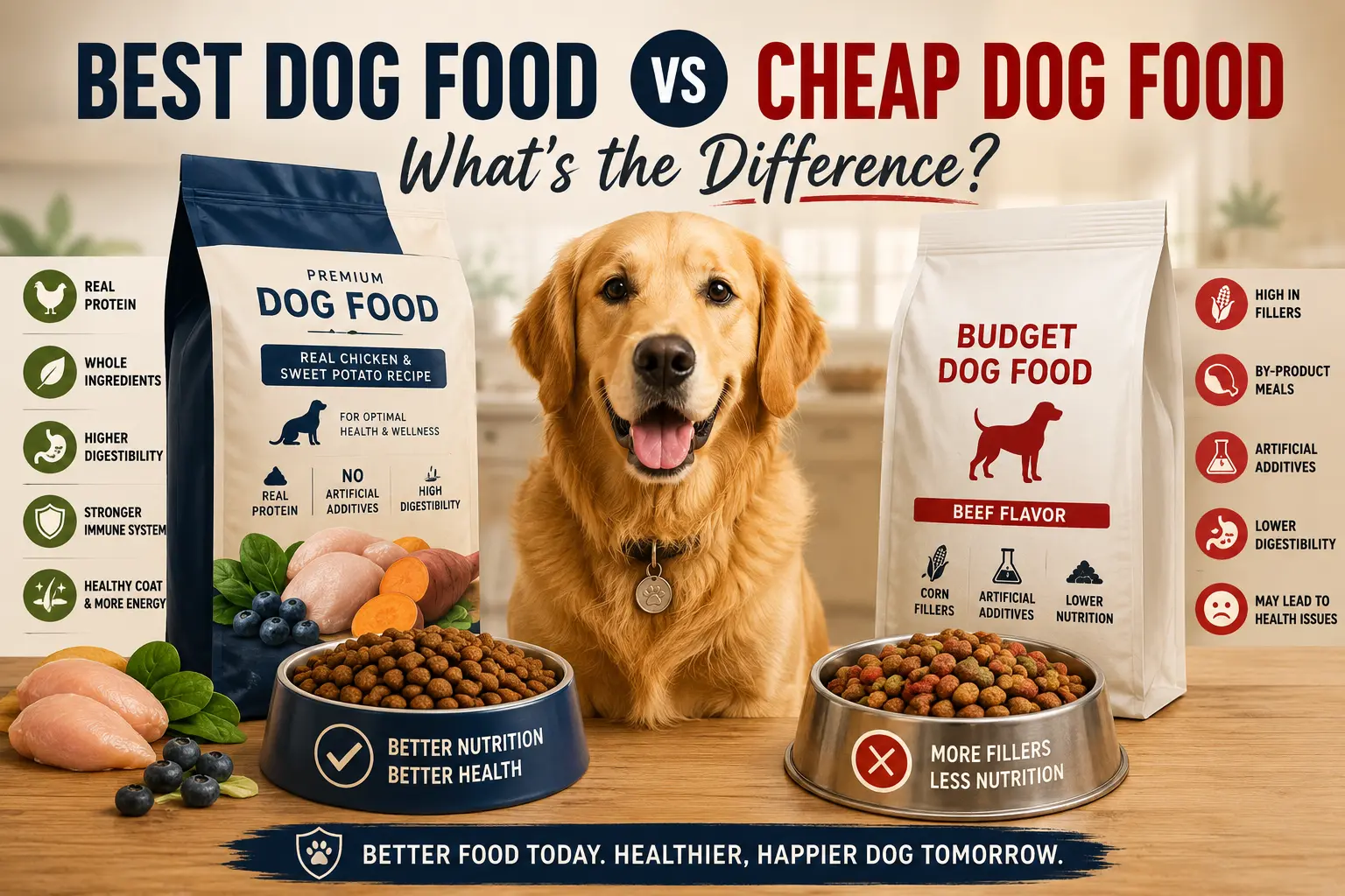 best dog food vs cheap dog food