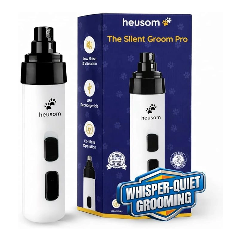 Heusom Silent Groom Pro Quiet Pet Nail Grinder Heusom Silent Groom Pro Quiet Pet Nail Grinder