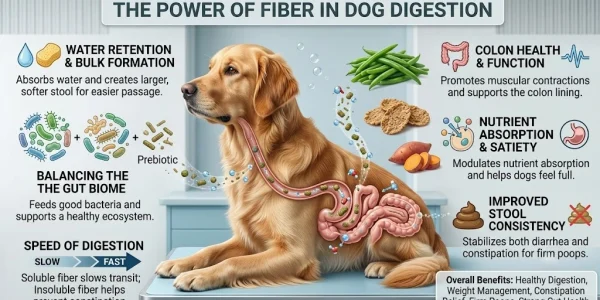 fiber in a dog's digestive system