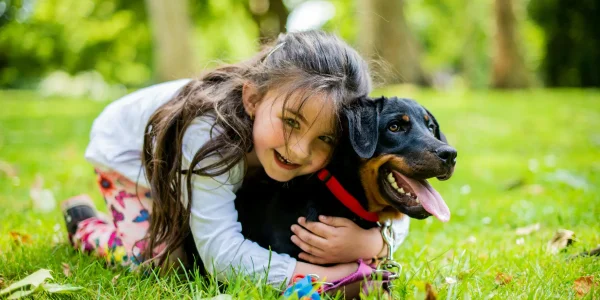 kids growing up with dogs